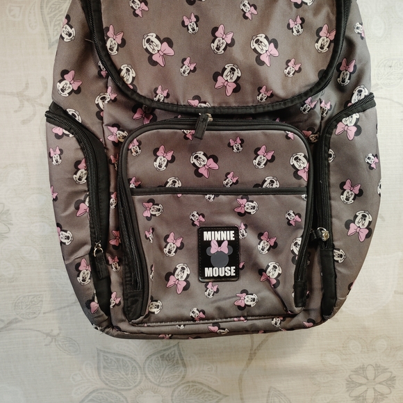 Disney Other - Disney Minnie Mouse Black and Pink Backpack